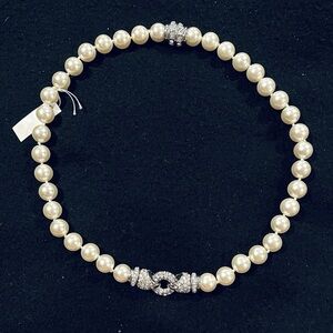 Stunning Pearl and Cubic Zirconia Necklace